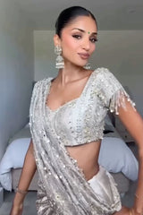 Kim Mann In Our Tissue Pre-Drape Saree