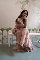Arushi Mehra in Dusty Pink Kurta and Sharara Set