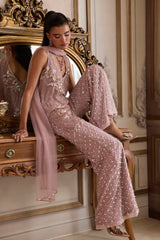 Champagne Rose Kurta and Pants Set