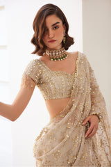 Kim Mann In Our Tissue Pre-Drape Saree