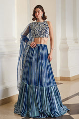 Teal Blue Lehenga Set