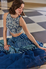 Teal Blue Lehenga Set