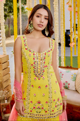 Sunshine Yellow Kurta and Sharara Set