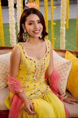 Sunshine Yellow Kurta and Sharara Set