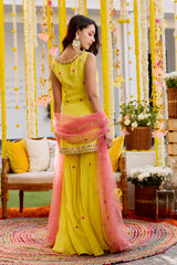 Sunshine Yellow Kurta and Sharara Set