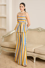 Ivory Striped Organza Co-ord Set