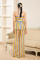 Ivory Striped Organza Co-ord Set