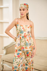 Ivory Floral Print Co-ord Set