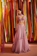 SANYA IN MAUVE LEHENGA AND BLOUSE SET