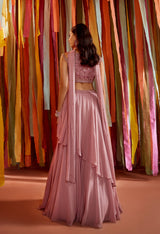 SANYA IN MAUVE LEHENGA AND BLOUSE SET
