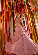 SANYA IN MAUVE LEHENGA AND BLOUSE SET