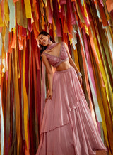 SANYA IN MAUVE LEHENGA AND BLOUSE SET