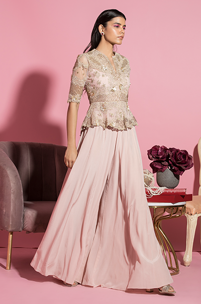 Pink 2025 peplum jacket