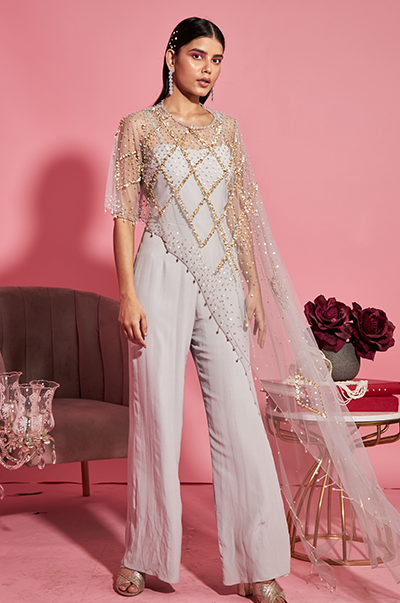 Cape skirt jumpsuit on sale