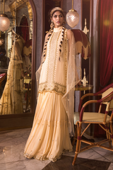 Ivory Short Kurta and Sharara Set