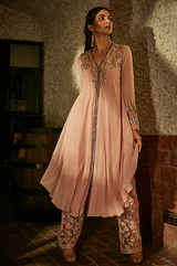 Blush Pink A-Line Tunic With Pants Set