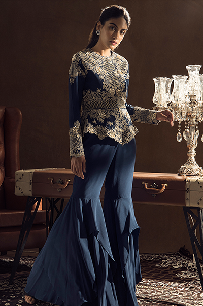 Navy blue peplum jacket hot sale