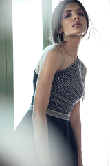 Midnight Blue one shoulder jumpsuit