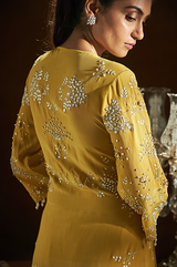 Mustard Kimono Wrap Kurta and Pants