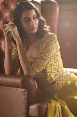Mustard Boxy Jacket Skirt and Bustier Set