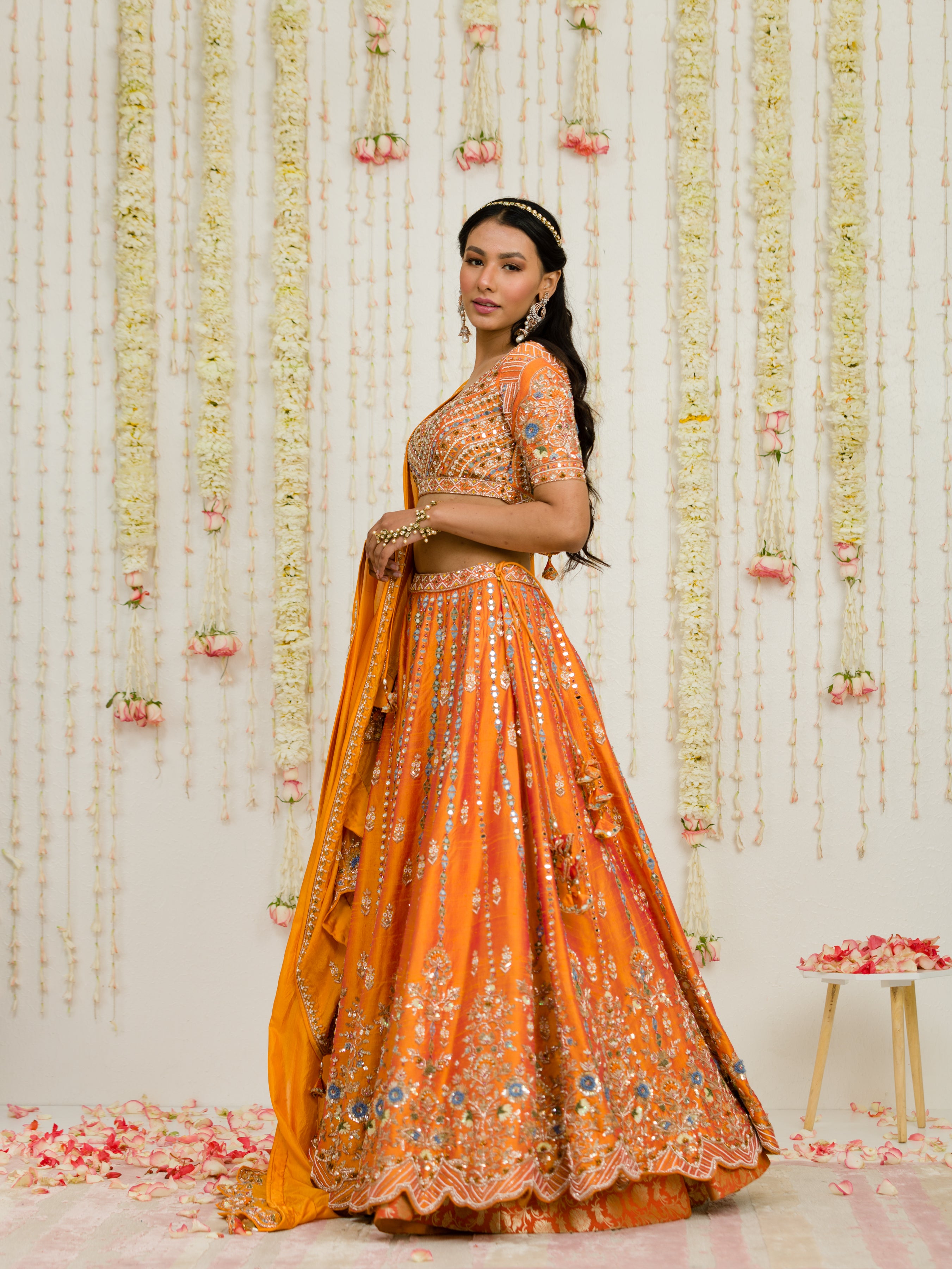 Orange lengha outlet