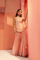 Dusty Pink Kurta and Sharara Set