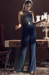 Blue Crossover Jumpsuit