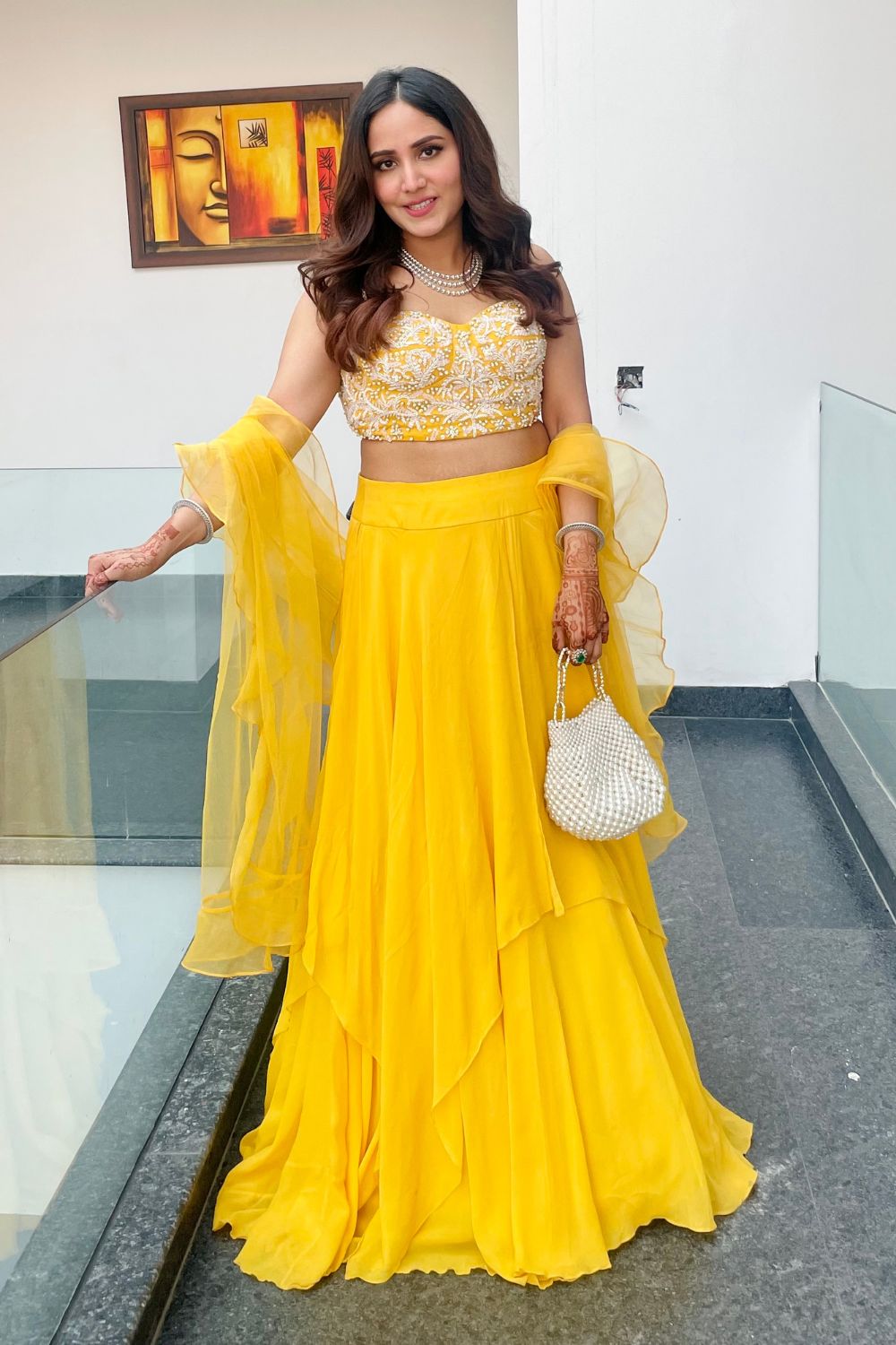 yellow skirt top for haldi
