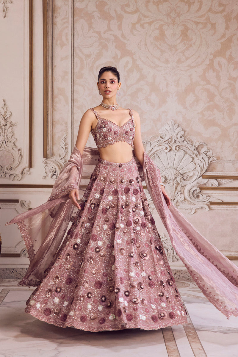 Champagne Rose Lehenga With Blouse Set