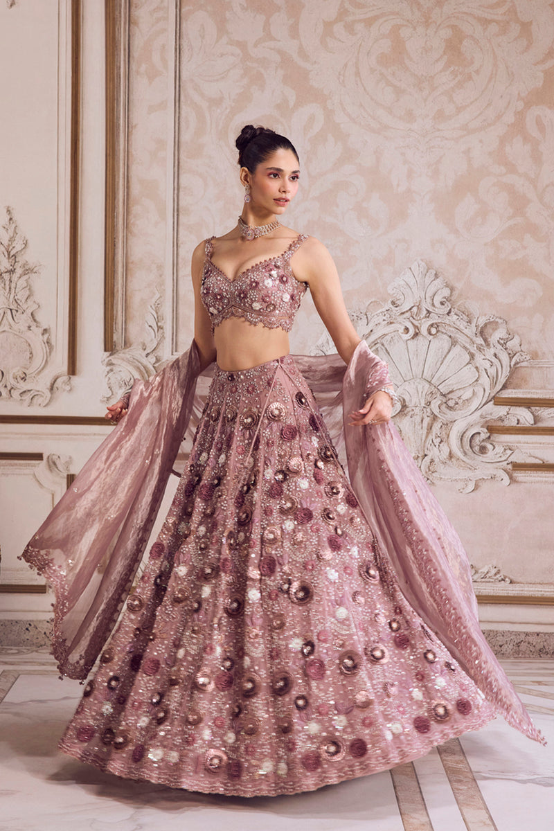 Champagne Rose Lehenga With Blouse Set