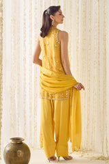 Mustard Kurta With Farsi Salwar Set
