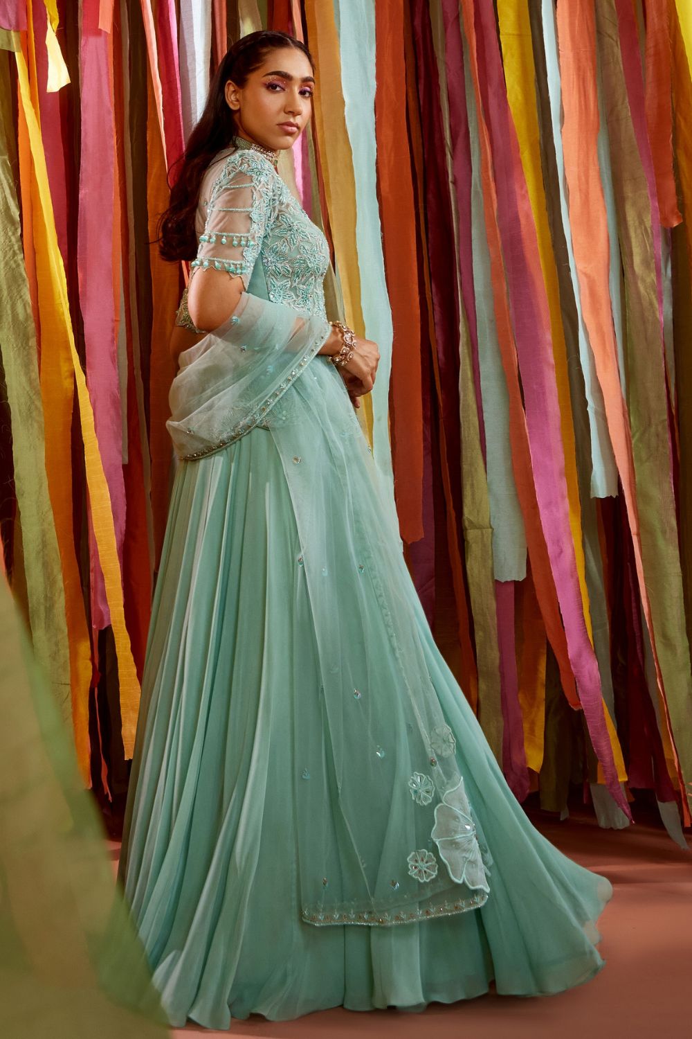 mint green peplum dress Green Buy MINT GREEN PEPLUM AND SKIRT SET By Designer Sanya Gulati 15/12/2025