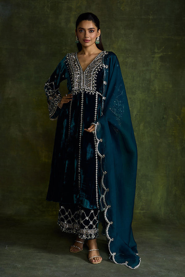 Turquoise 3-kali Kurta Set