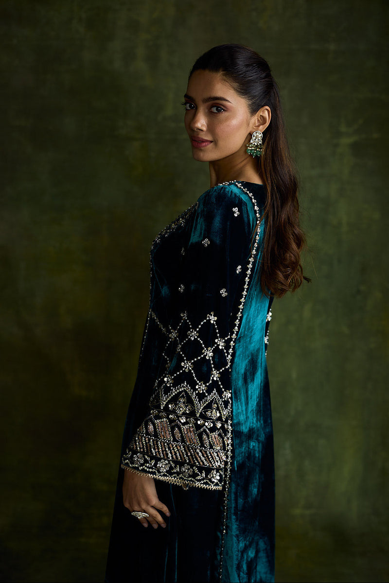 Turquoise 3-kali Kurta Set