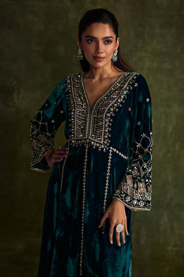 Turquoise 3-kali Kurta Set