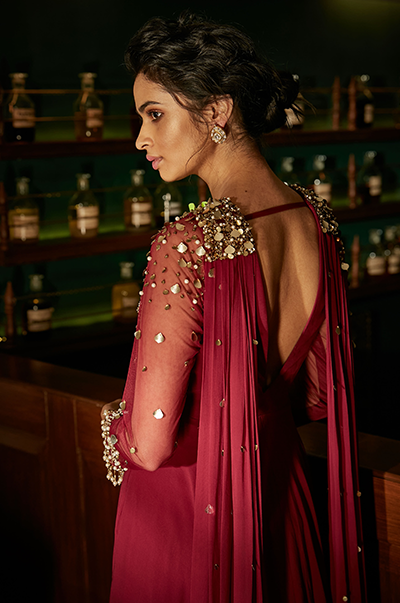 Cream and Pink Banarasi Weaving Zari Work Designer Gown With Dupatta in  USA, UK, Malaysia, South Africa, Dubai, Singapore