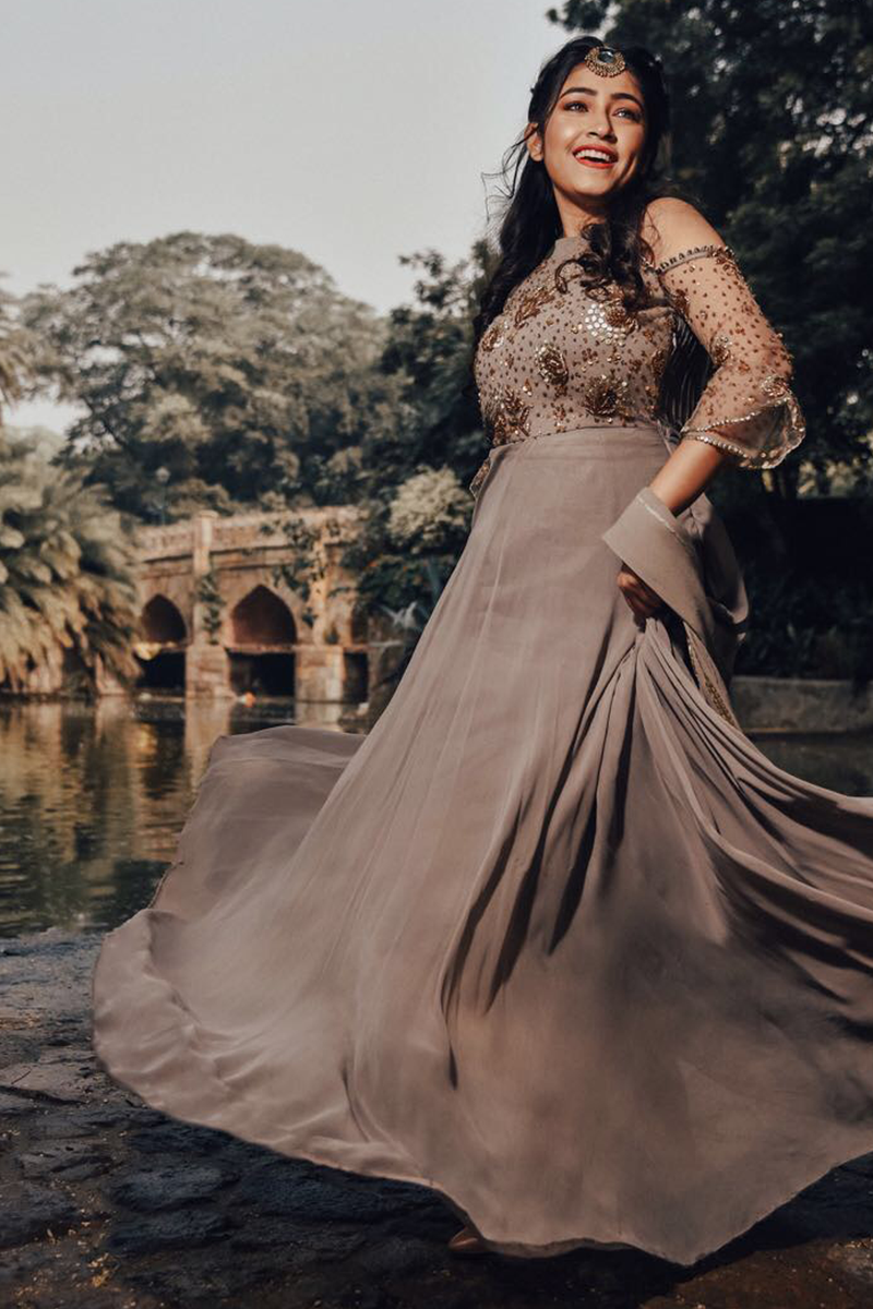 Ash grey gown online